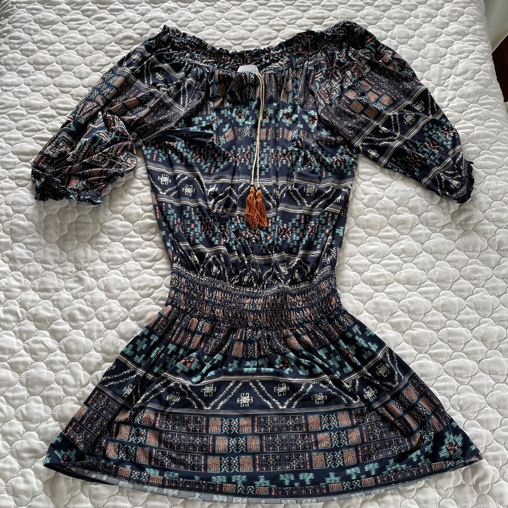 MISA Los Angeles Smocked Dress Size Small Made in USA
